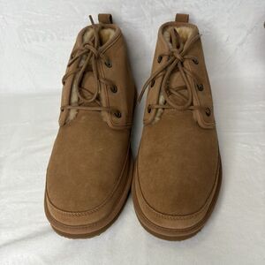 L.L. Bean Shearling Suede Boots Size 8 Mens Wicked Good Moc Chukka Brown NEW